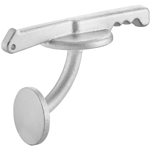 A silver metal hook for a Carnival King snow cone machine.