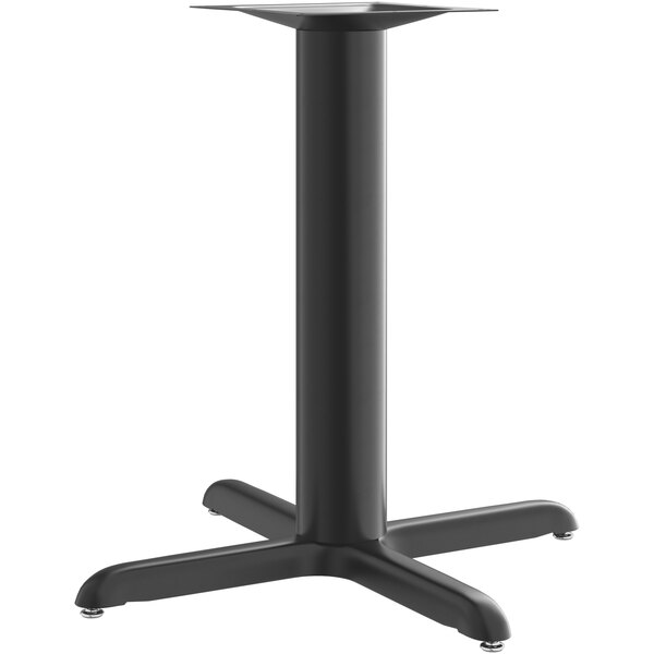 A Lancaster Table & Seating black metal column table base.