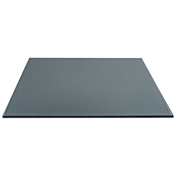 A square grey Front of the House tempered glass buffet board.