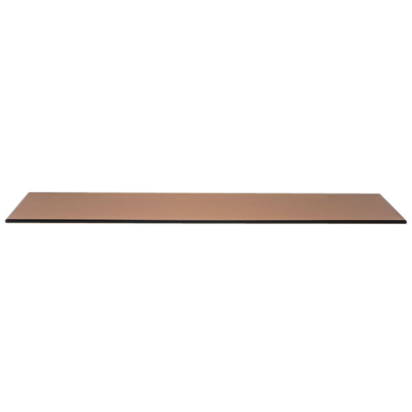 A brown rectangular Front of the House Amber tempered glass board with black edges.