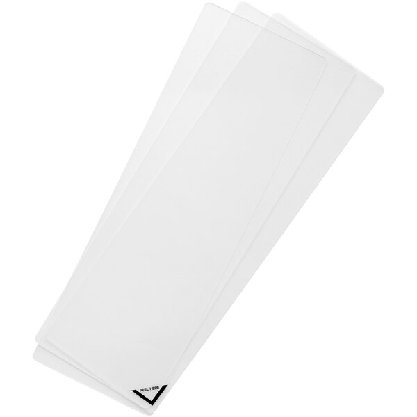 A stack of white rectangular Deflecto Craft Sheets