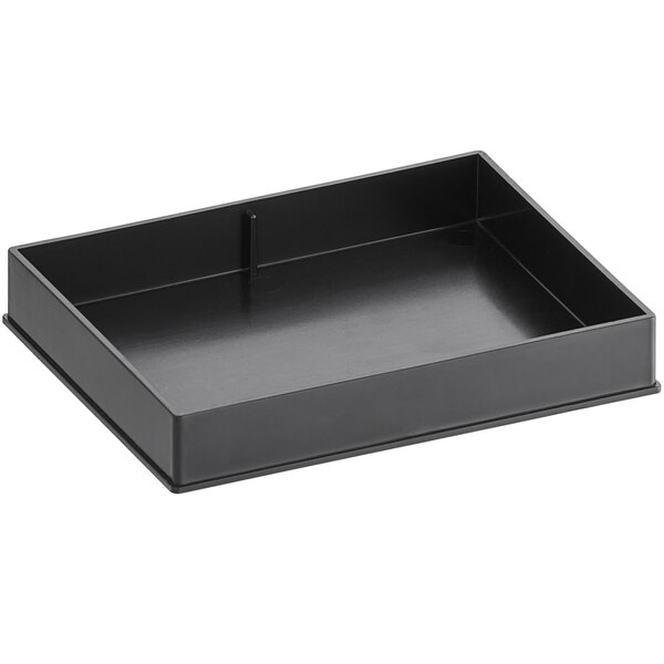 A black rectangular drip tray for Bunn airpots.