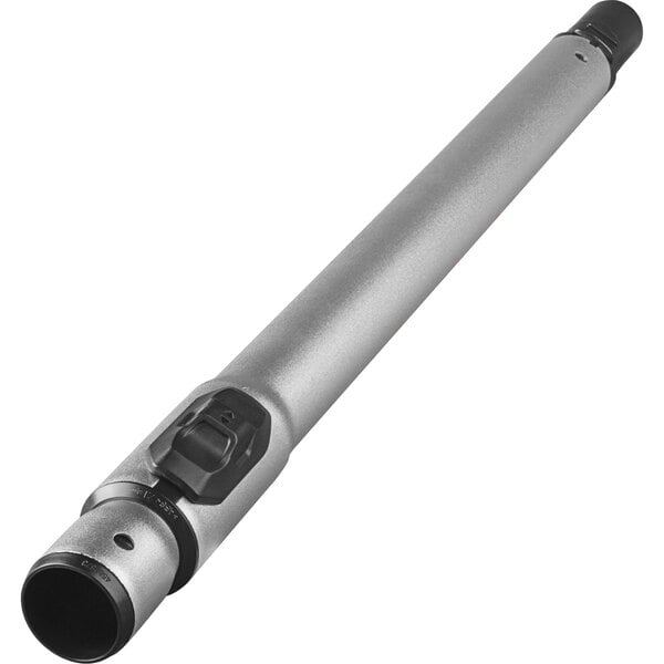 A silver and black aluminum telescoping wand with a handle.