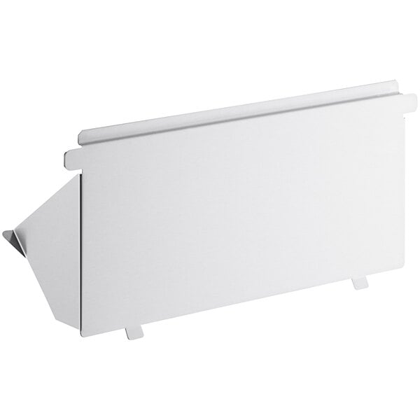 A white rectangular metal box with a handle on top.
