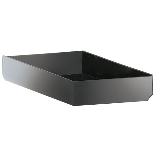 A black rectangular drawer with a handle for a Cal-Mil bread box.