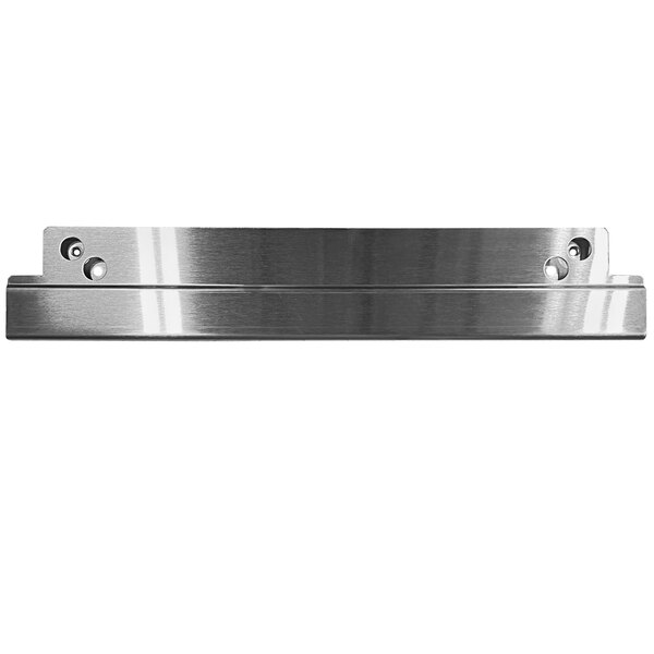 A metal plate with holes for an Amana side rail.