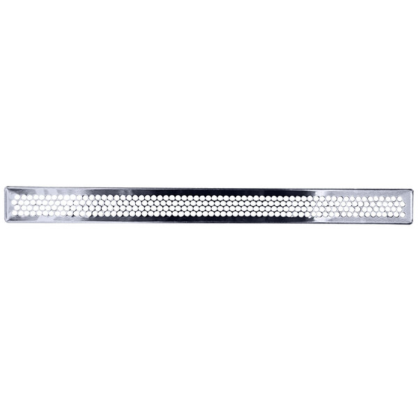 A silver rectangular Amana air inlet grill with holes.