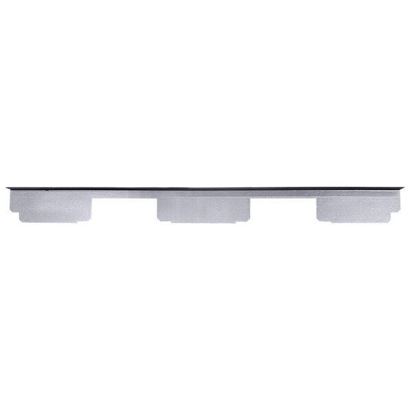 A white Solwave rear cavity support shelf with three rectangular holes.