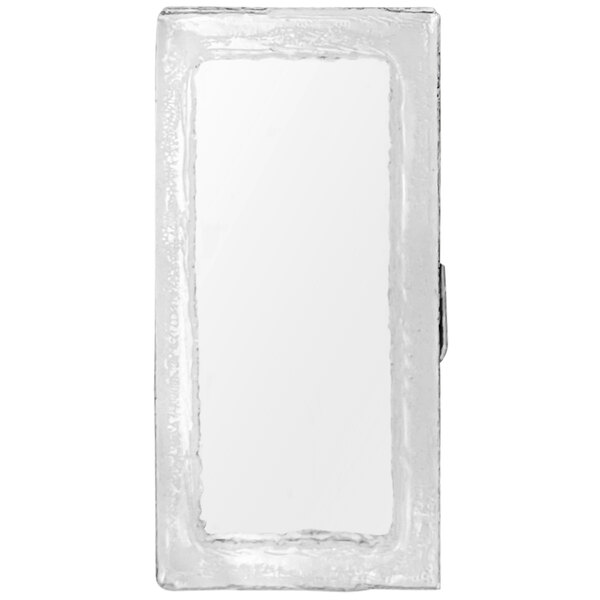 A rectangular white diaphragm cover for a Solwave commercial microwave.