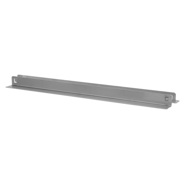 A metal bar with rectangular holes in it.