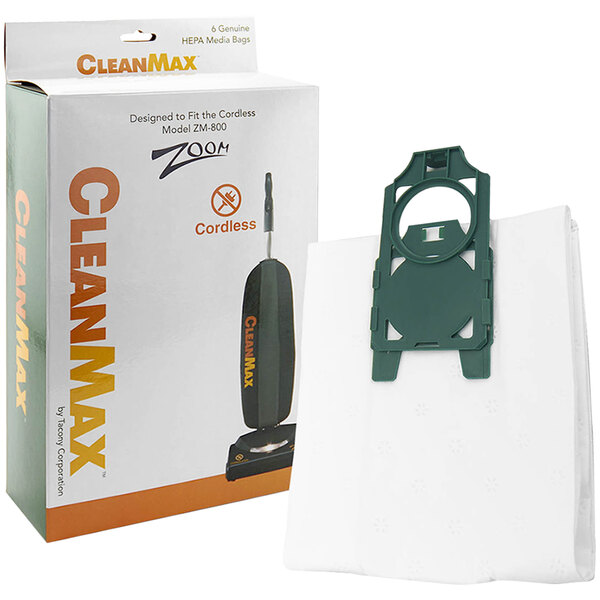 A package of CleanMax HEPA media bags for vacuums.
