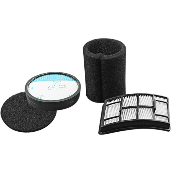 A set of black and white HEPA filters for a Simplicity S60 vacuum.