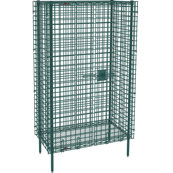 A Metro wire security cabinet with a Metroseal 3 finish and a wire mesh door.