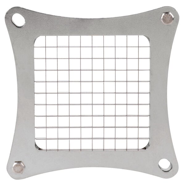 A Nemco Square Cut Blade and Holder Assembly with a metal grid with holes.