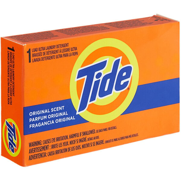 A box of Tide Professional laundry detergent single load boxes.