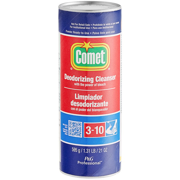 A case of 24 Comet Deodorizing Cleanser Powder cans.