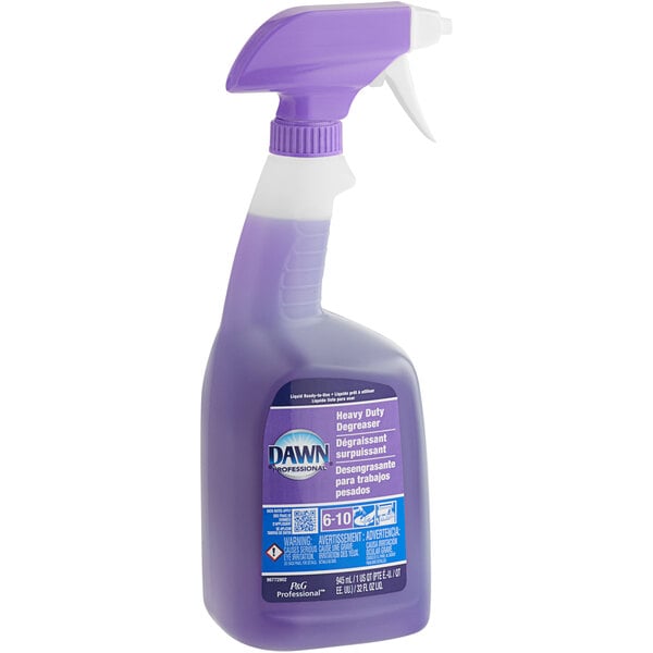A purple bottle of Dawn Professional Heavy-Duty Degreaser with a white cap.