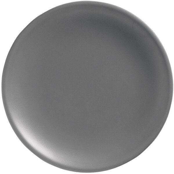 An American Metalcraft gray matte melamine coupe plate.