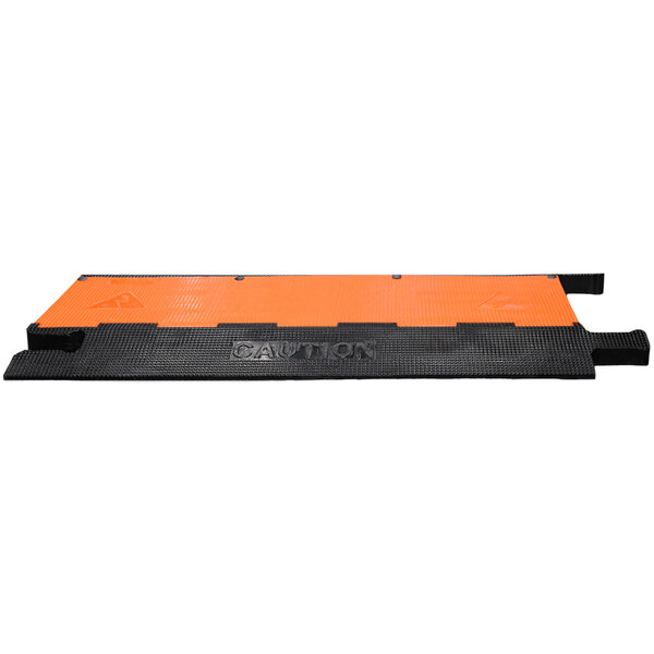 A black and orange plastic Cortina Cable Guard.