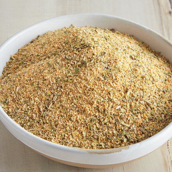 A bowl of McCormick Perfect Pinch Salt-Free Garlic and Herb Seasoning.