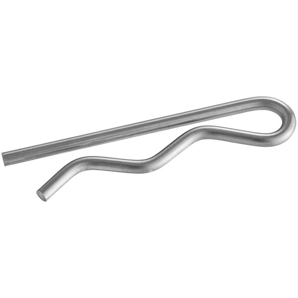 A metal spiral pin with a long handle for Avantco VB200 vertical broiler spits.