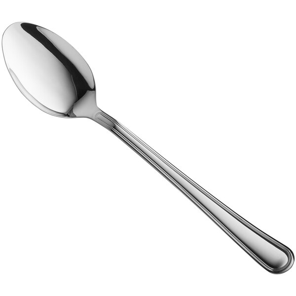 An American Metalcraft stainless steel serving spoon with a silver handle and spoon.