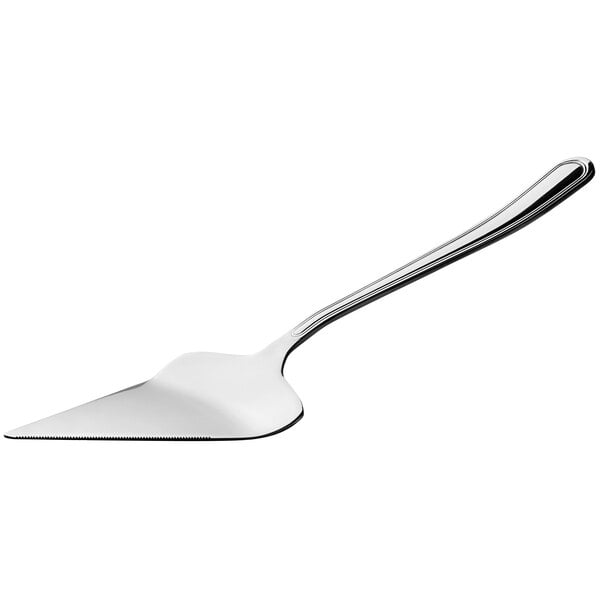 An American Metalcraft Mirage stainless steel pie server with a silver handle.