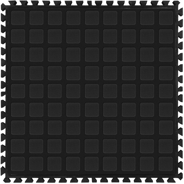 A black square tile with black squares.