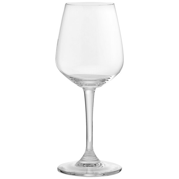 An Anchor Hocking Florentine II wine tasting glass with a stem.