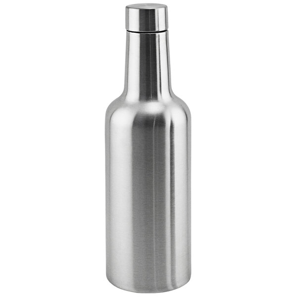 A Franmara stainless steel wine bottle with a cap.