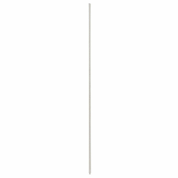 A long thin stainless steel post with black lines on a white background.