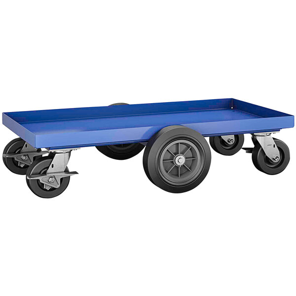 A blue Champion Tool Storage multi-purpose maintenance cart with black wheels.