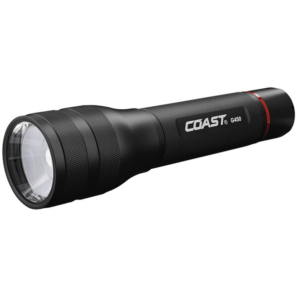 A black Coast G450 LED flashlight with white text.