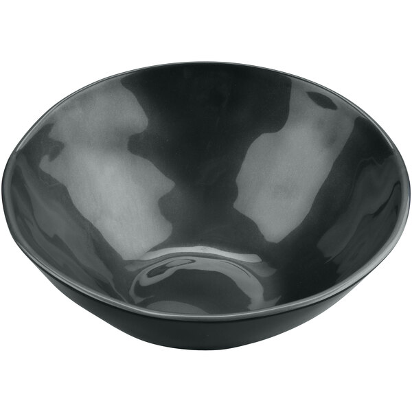 A black GET Cosmo melamine bowl with a white stardust design.