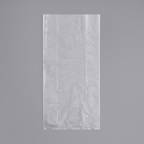 A clear plastic LK Packaging food bag.