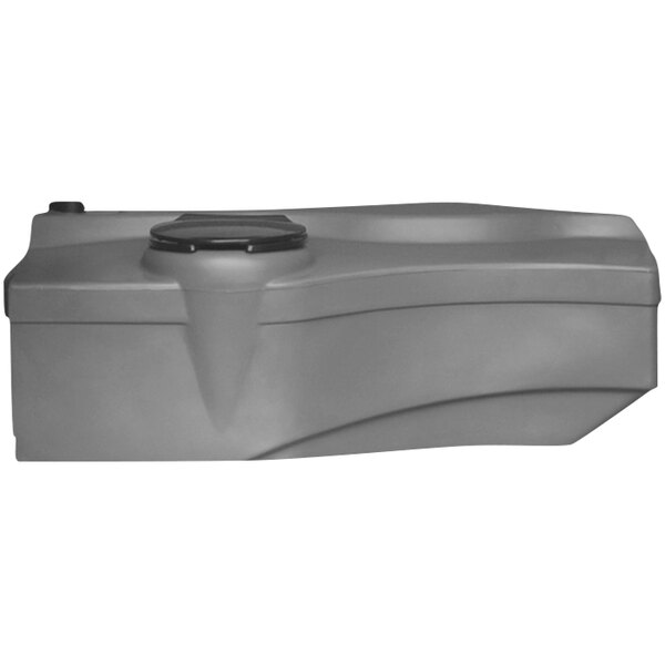 A grey plastic Satellite tank with a black lid.