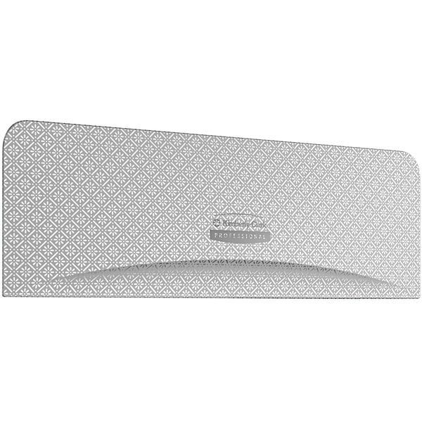 A white rectangular Kimberly-Clark Professional ICON Silver Mosaic faceplate with a pattern of white and gray squares.