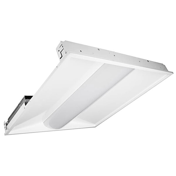 A white TCP dimmable LED troffer light fixture.