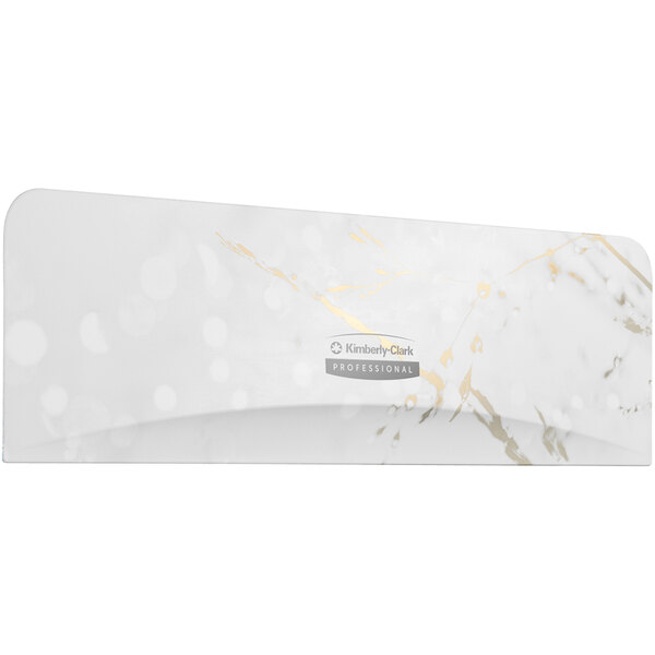 A white rectangular faceplate with gold cherry blossom designs.