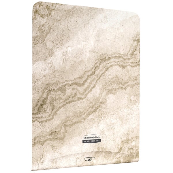 A close-up of a white marble ICON faceplate for a paper towel dispenser.