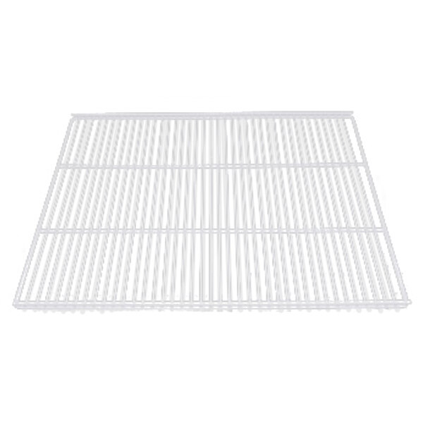 A white metal grid with a square pattern.