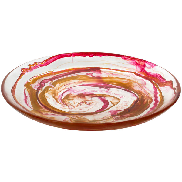 A white Bon Chef resin platter with a swirl pattern.
