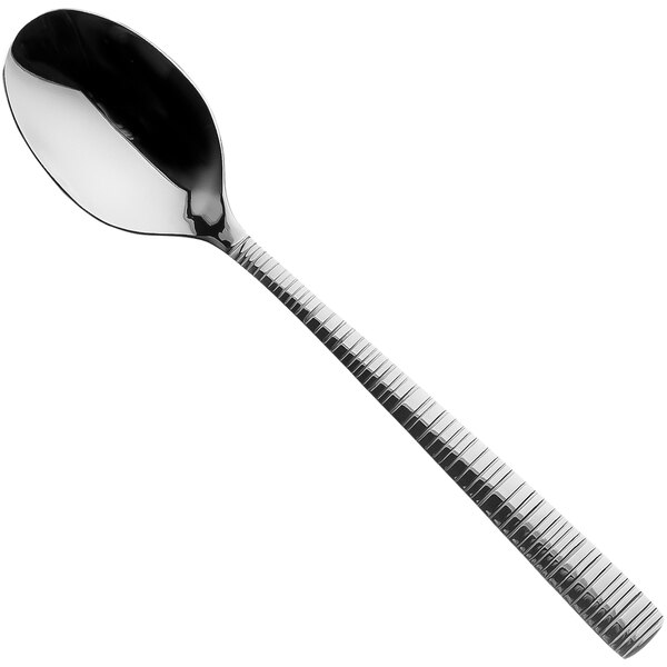 A Sola Bali stainless steel serving spoon with a long black handle.