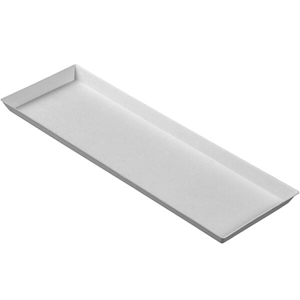 A white rectangular Solia Quartz plate with a white rectangular lid.