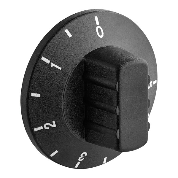 A black Carnival King timer knob with numbers on it.