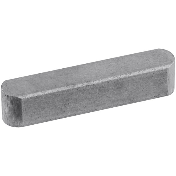 A grey rectangular object with a long rectangular metal bar.