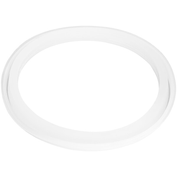 A white circle with a clear circle.