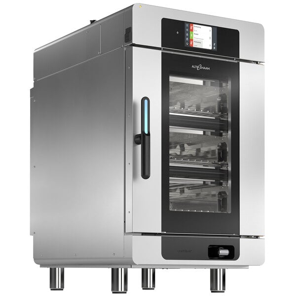 An Alto-Shaam Converge 3 chamber multi-cook oven with glass doors.