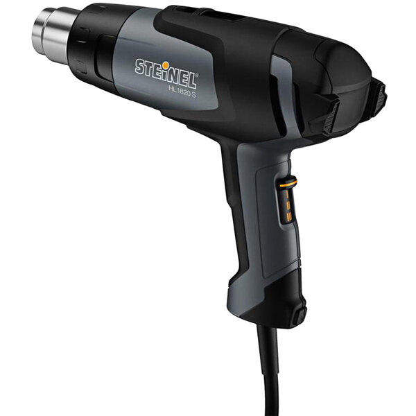 A black and grey Steinel Professional Heat Gun with a cord.