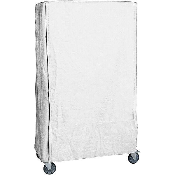 A white nylon cover with Velcro closure for 18" x 36" x 74" shelving.